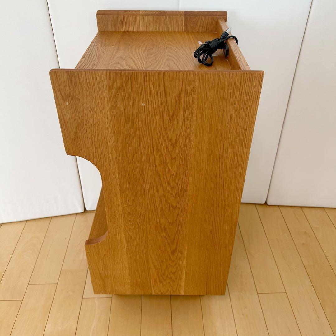 起立木工　廃盤　ノーラ　レンジ台　キッチンカウンター　ナラ材　コンセント付PSE