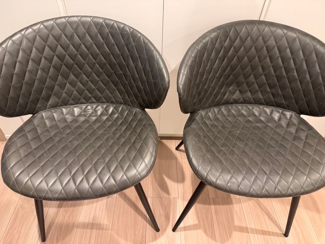 【直接取引限定】キルティング ダイニングチェア2脚セット（楽天人気・入荷待ち品）