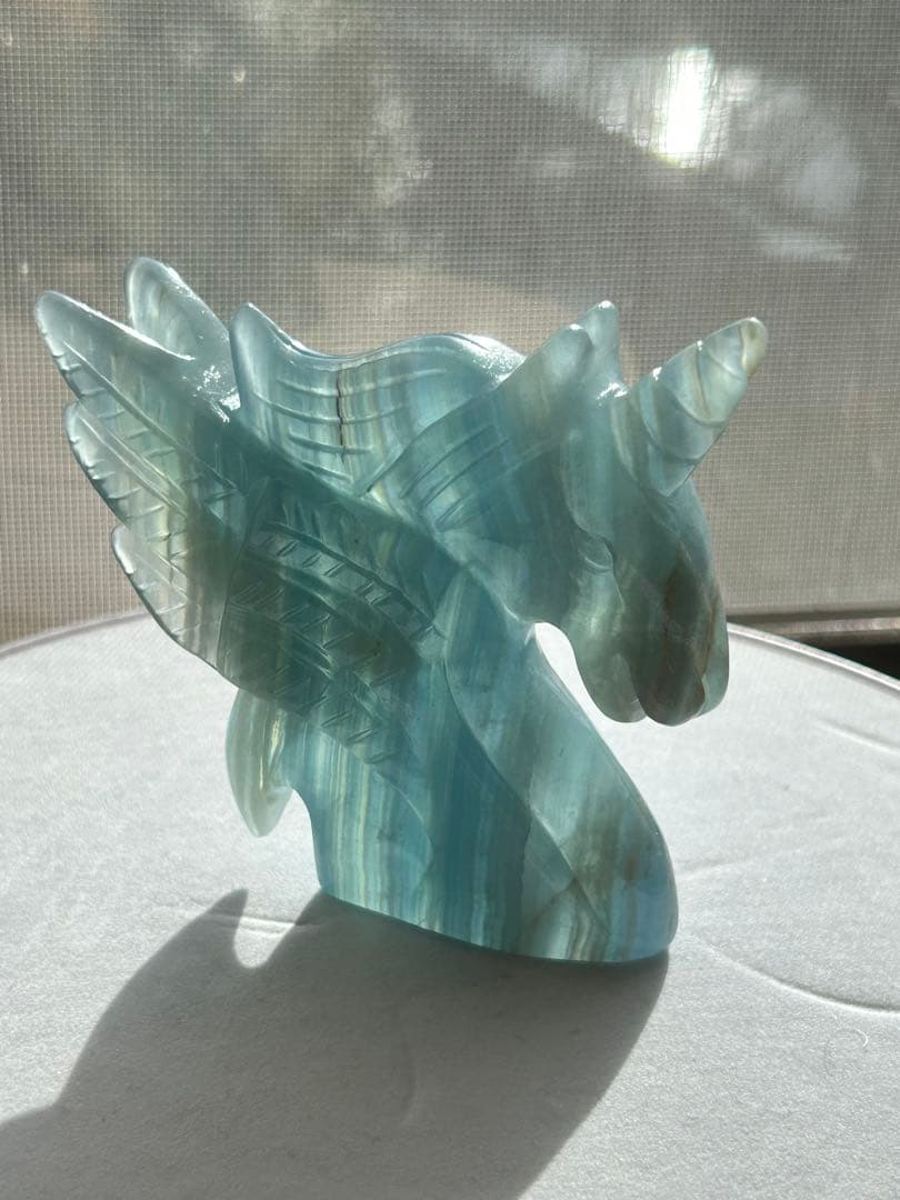 専用ブルーオニキス　ユニコーン　置物