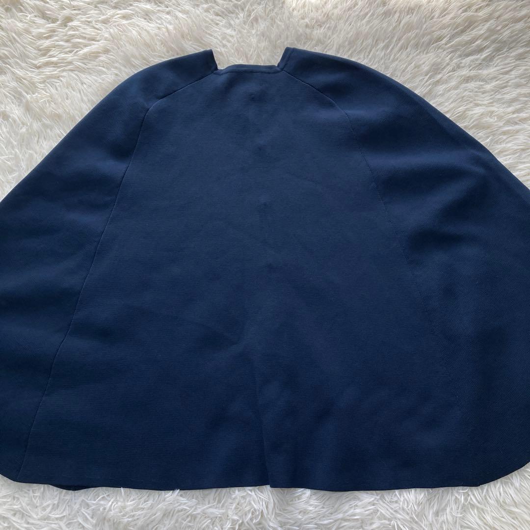 UNITED ARROWS ケープ カーディガン 金ボタン タキマキ ネイビー