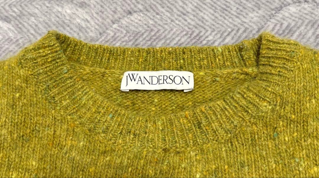 JW ANDERSON グリーン ストライプ ニットセーター