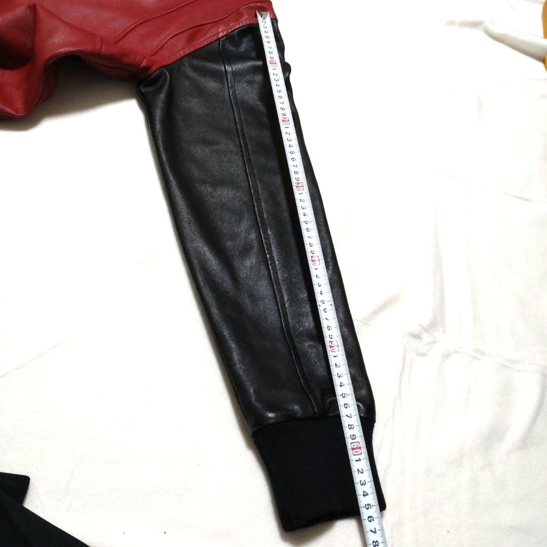 CAVIALE　レザー　ブルゾン　ジャケット　赤