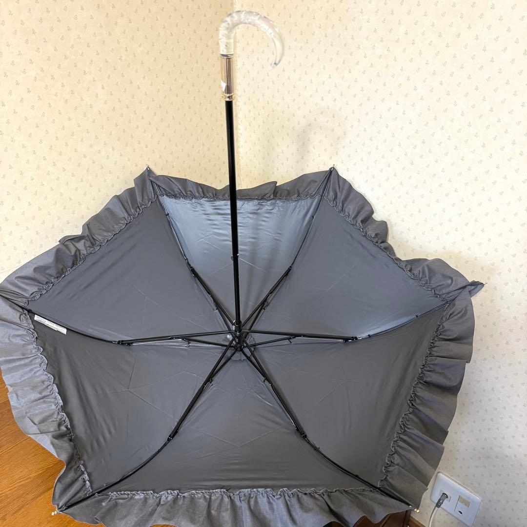 ★新品★ジルスチュアート　晴雨兼用　トップフラット　日傘　フリル　遮光　遮熱