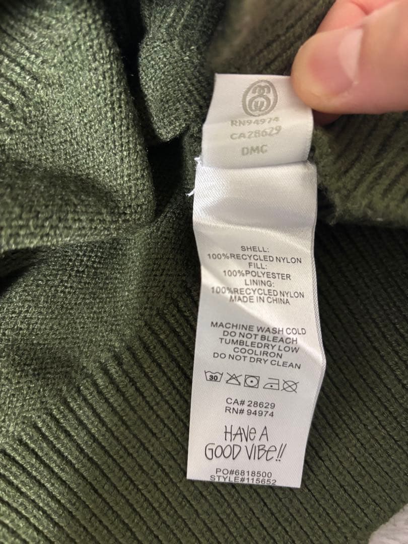 stussy curly s sweater グリーン