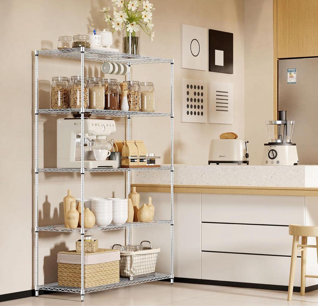 IZEUK スチールラック5段 幅120cm×奥行45cm×高さ183.8cm