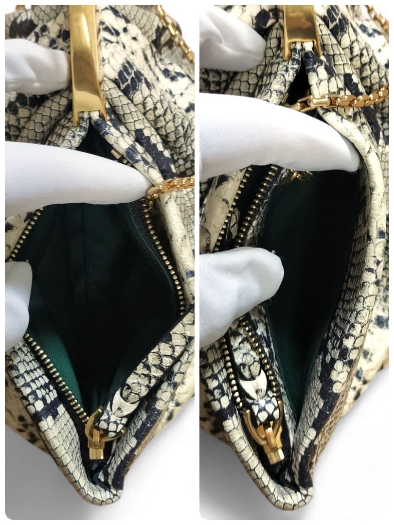 eclatant様未使用 THE VOLON パイソン柄クラッチバッグ