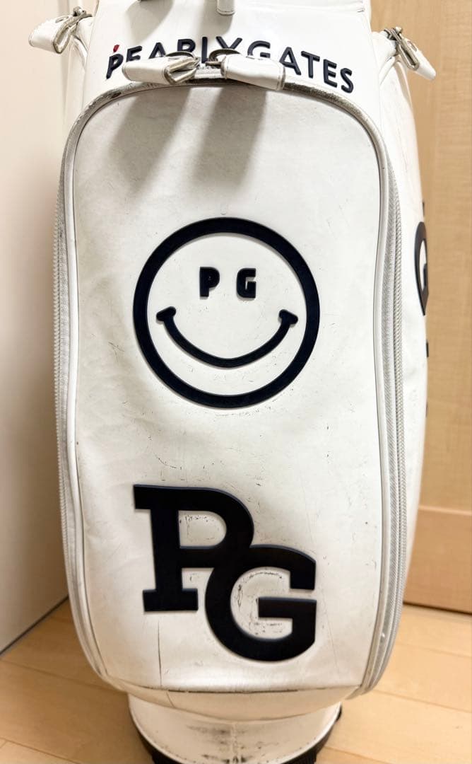 完売★パーリーゲイツ★キャディバッグ★ゴルフ★ゴルフバッグ★エナメル★レア★白