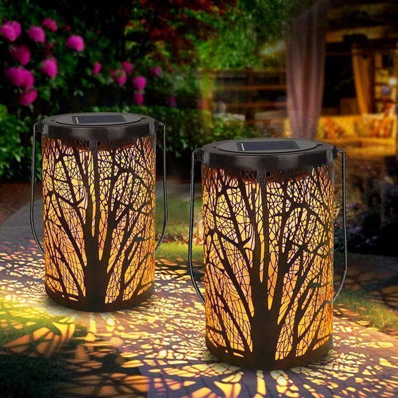 ガーデンライト LEDソーラーライト 庭 夜間自動点灯 ランタン ８つ