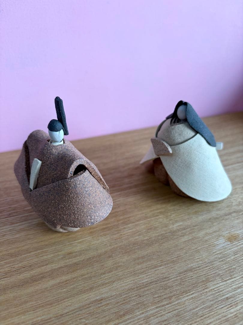 陶芸　永田みどり　陶土雛人形　陶雛　雛人形　大人のお雛様　初節句