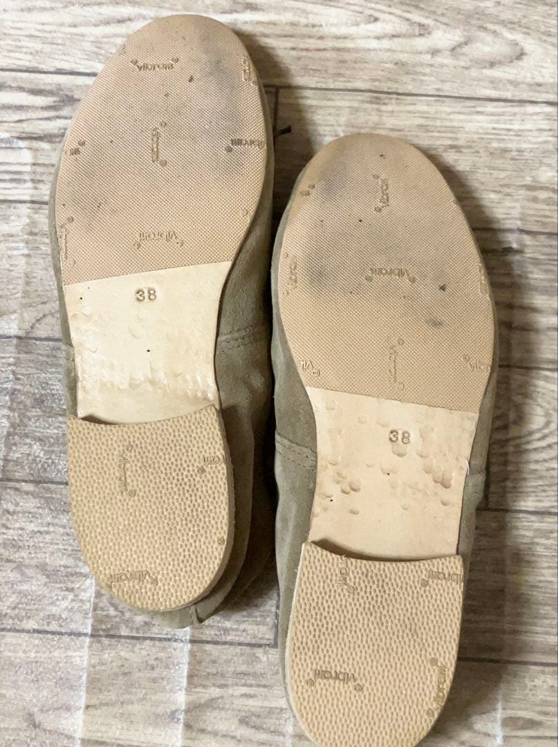 ポルセリ スエード バレエシューズ 38