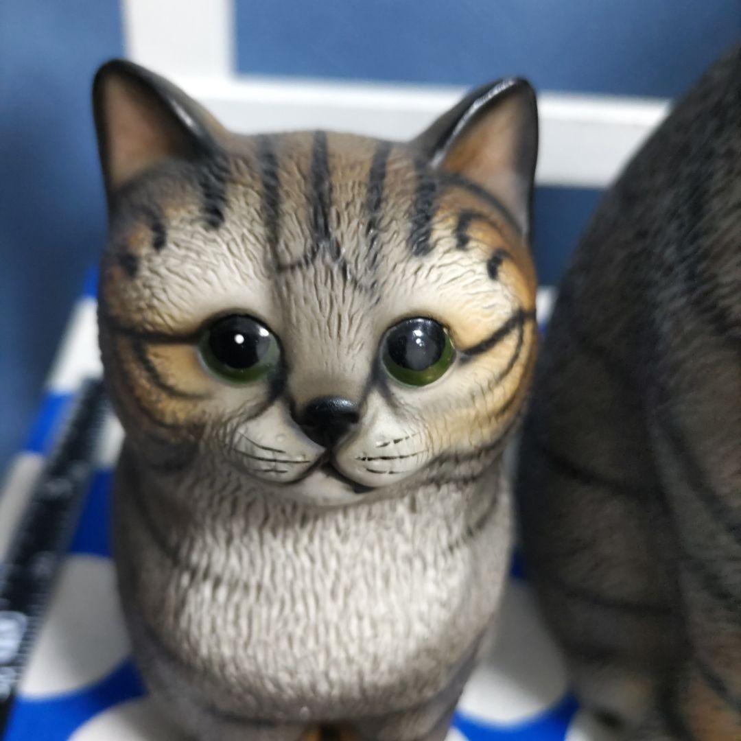 猫　陶器　置物　３点セット