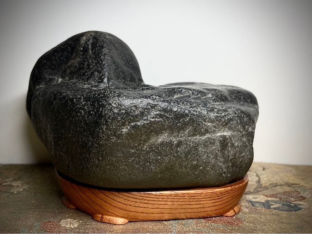 姉川梨地石 横18.5×高13×奥行15(cm) 3.74kg  水石 盆栽