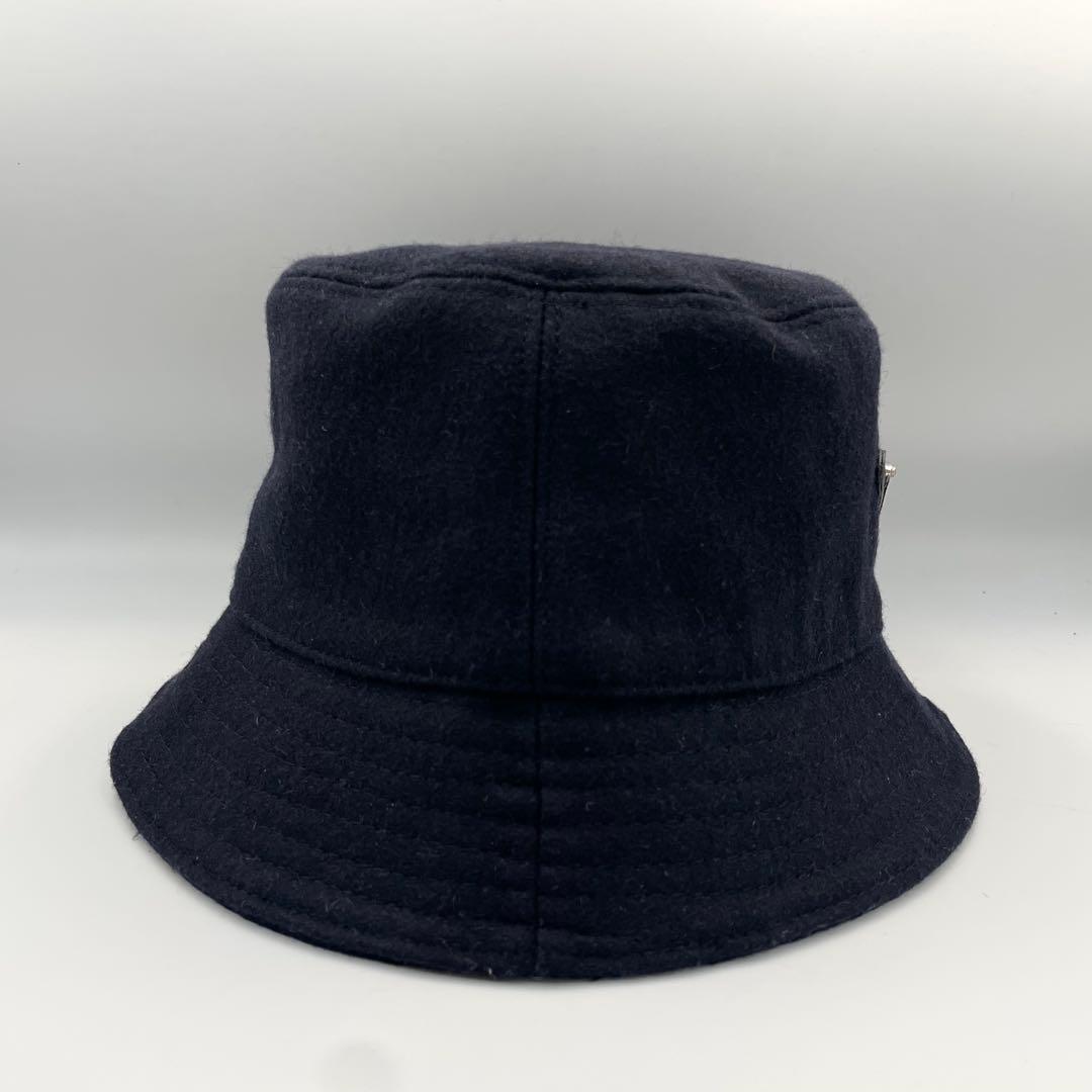 PRADA プラダ　バゲットハット　三角ロゴ　ダークネイビー　ユニセックス　M