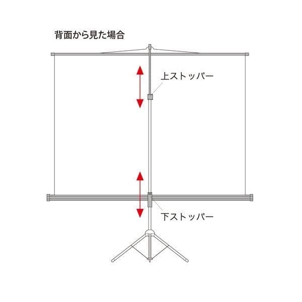 【新品未開封】プロジェクタースクリーン三脚式 60型 PRS-S60