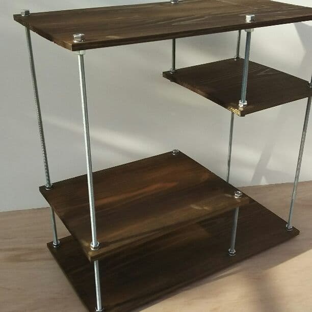 インダストリアル風 ラック ウォールナット