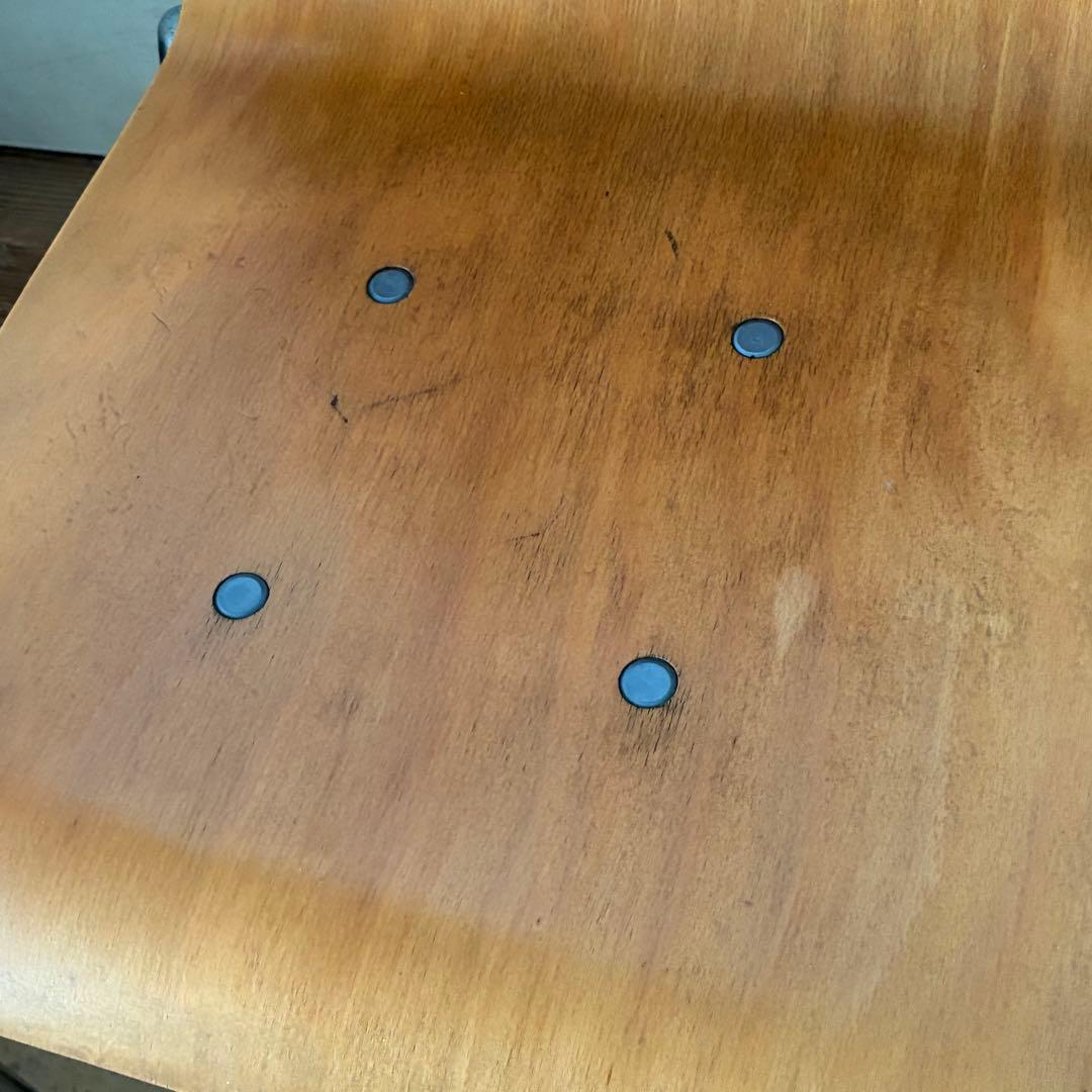 2脚セット ヴィンテージ プライウッド スタッキングチェア ①