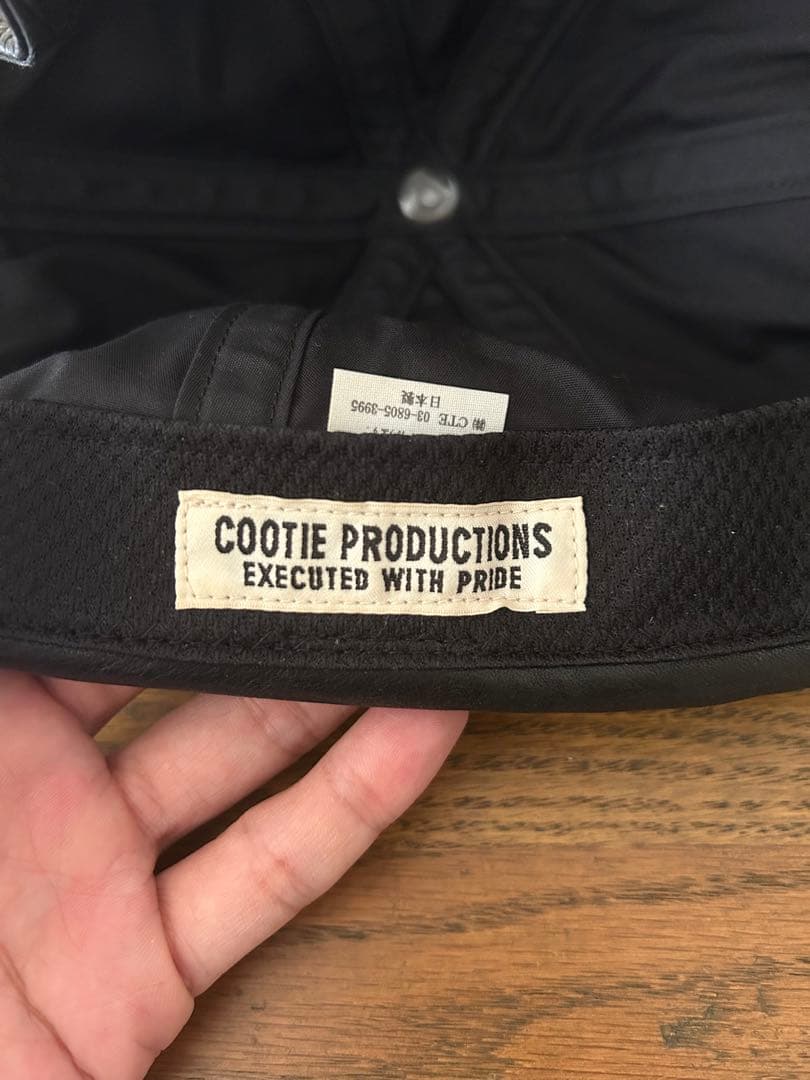 cootie レザーサグキャップ　本革　希少　クーティー