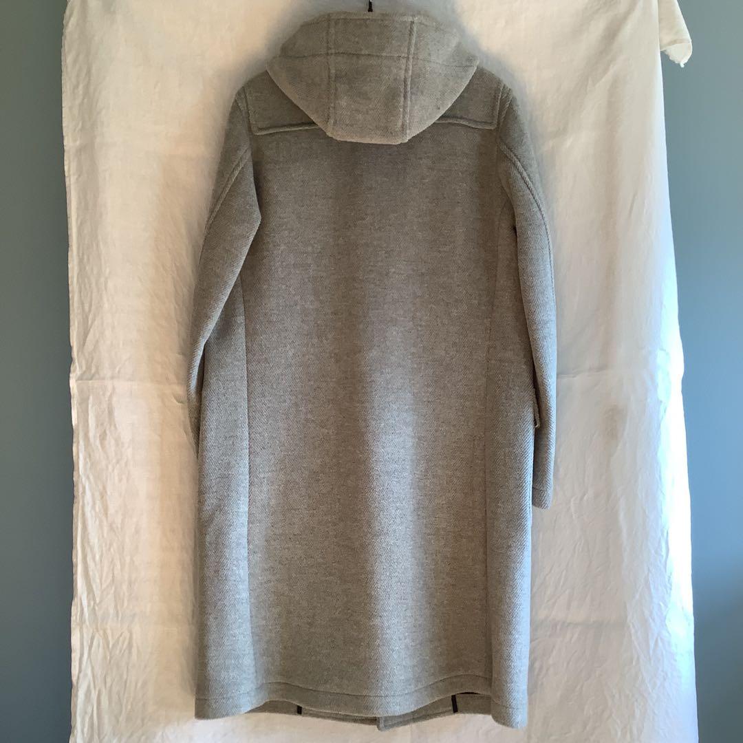 グレンフィル ヘリンボーン ダッフルコート 英国製 ライトグレー/38