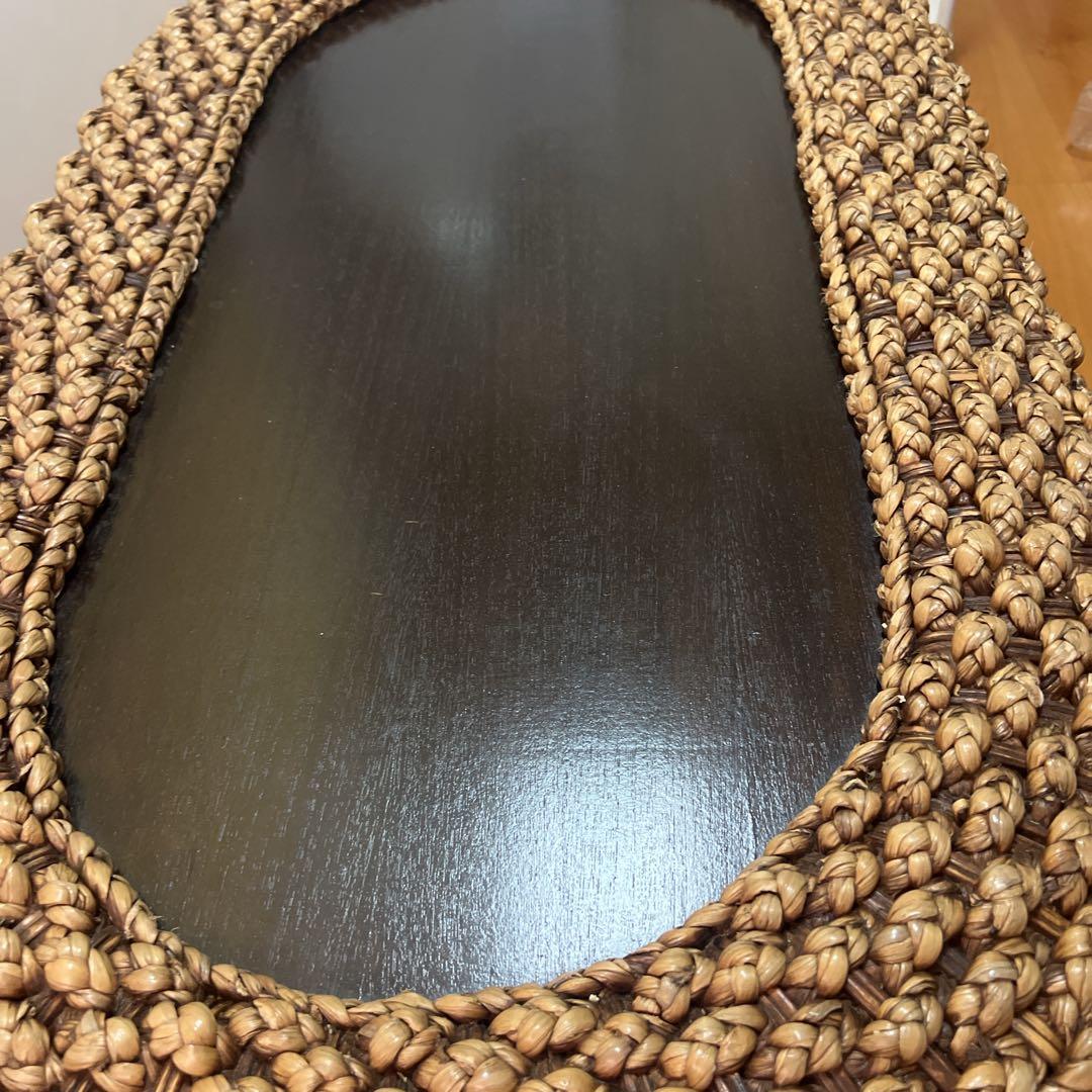 カリッジマーケット ラタン ウォーターヒヤシンス ローテーブル アジアン セブ