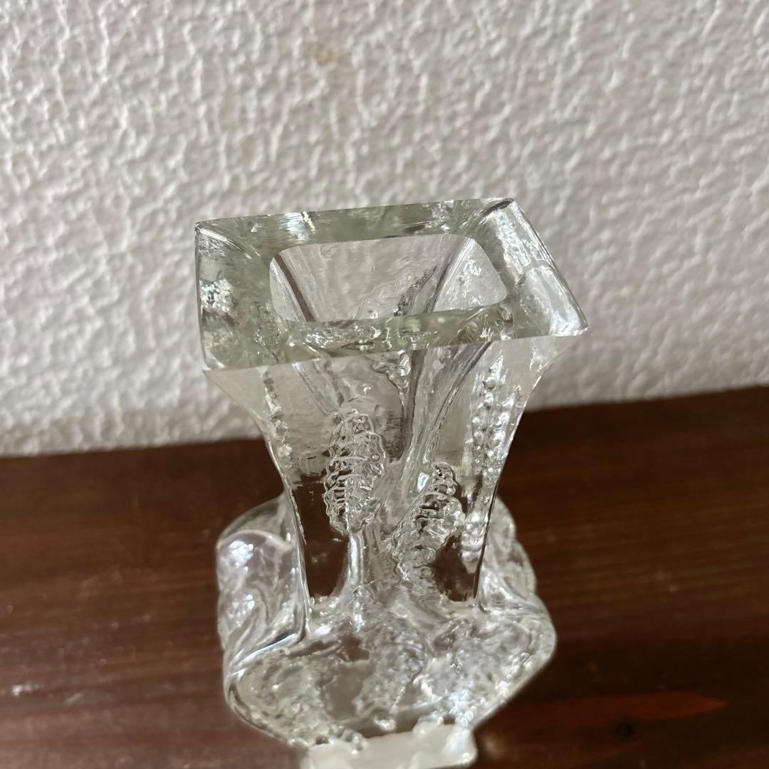 ヴィンテージ ガラス花器 イングリッド クリスタルフラワーベース 花瓶 西ドイツ