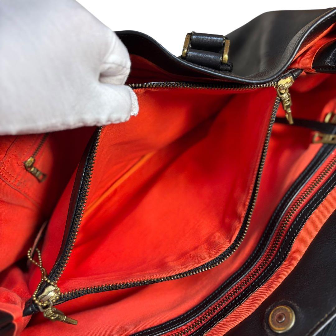 【美品】マスターピース　トートバッグ　レザー　ビジネス　A3可　Gloss