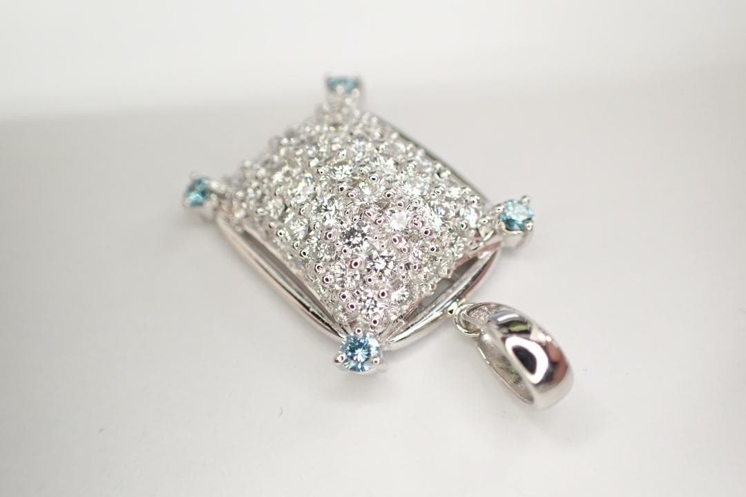 24/美品 タサキ 田崎真珠 Pt900 ダイヤ計1.34ct ペンダントトップ
