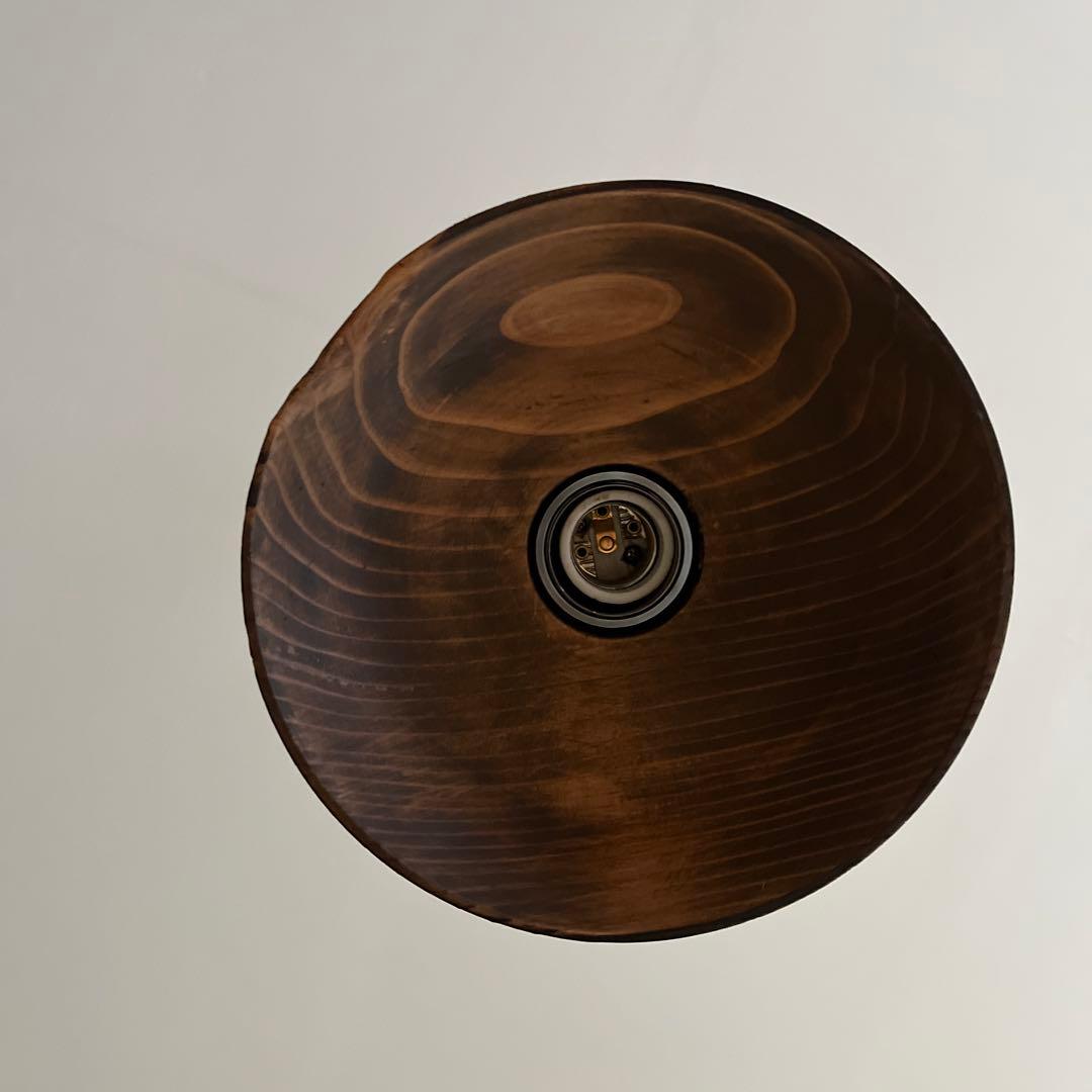 ハンドメイド 天然杉ペンダントライト／優しい木目／ナチュラル照明