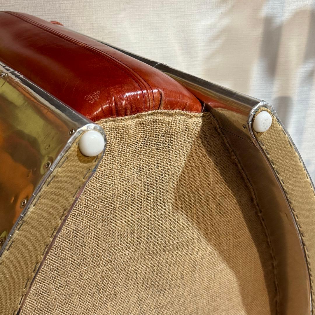 Aviator 1人掛けレザーソファ レッド 赤 高級家具 チェア リビング