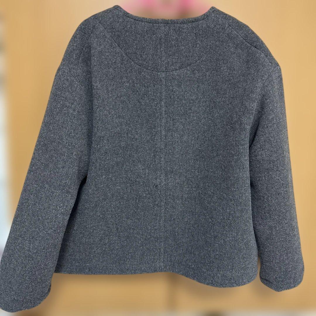 DANTON/ダントン　ウールカラーレスジャケット36