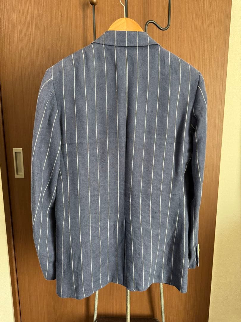 ワコマリア ネイビー ストライプ スーツ　3ピース　セットアップ