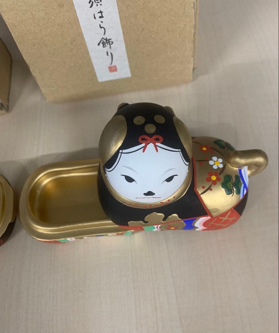 犬筥 須はら飾り 雛人形 ひな祭り 須原陶芸 廃盤品