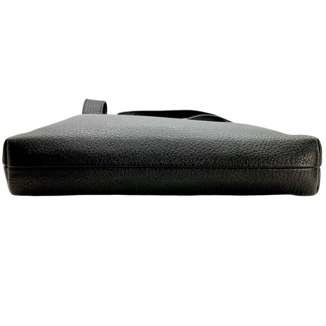 極美品✨ペッレモルビダ ワンハンドルバッグ ブラック シュリンクレザー シボ革