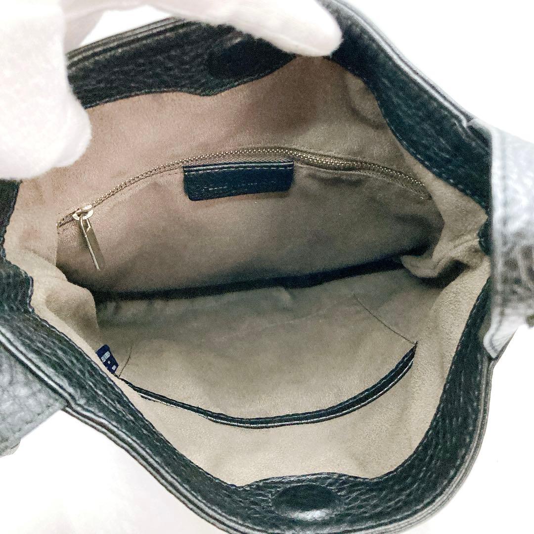 極美品✨ペッレモルビダ ワンハンドルバッグ ブラック シュリンクレザー シボ革