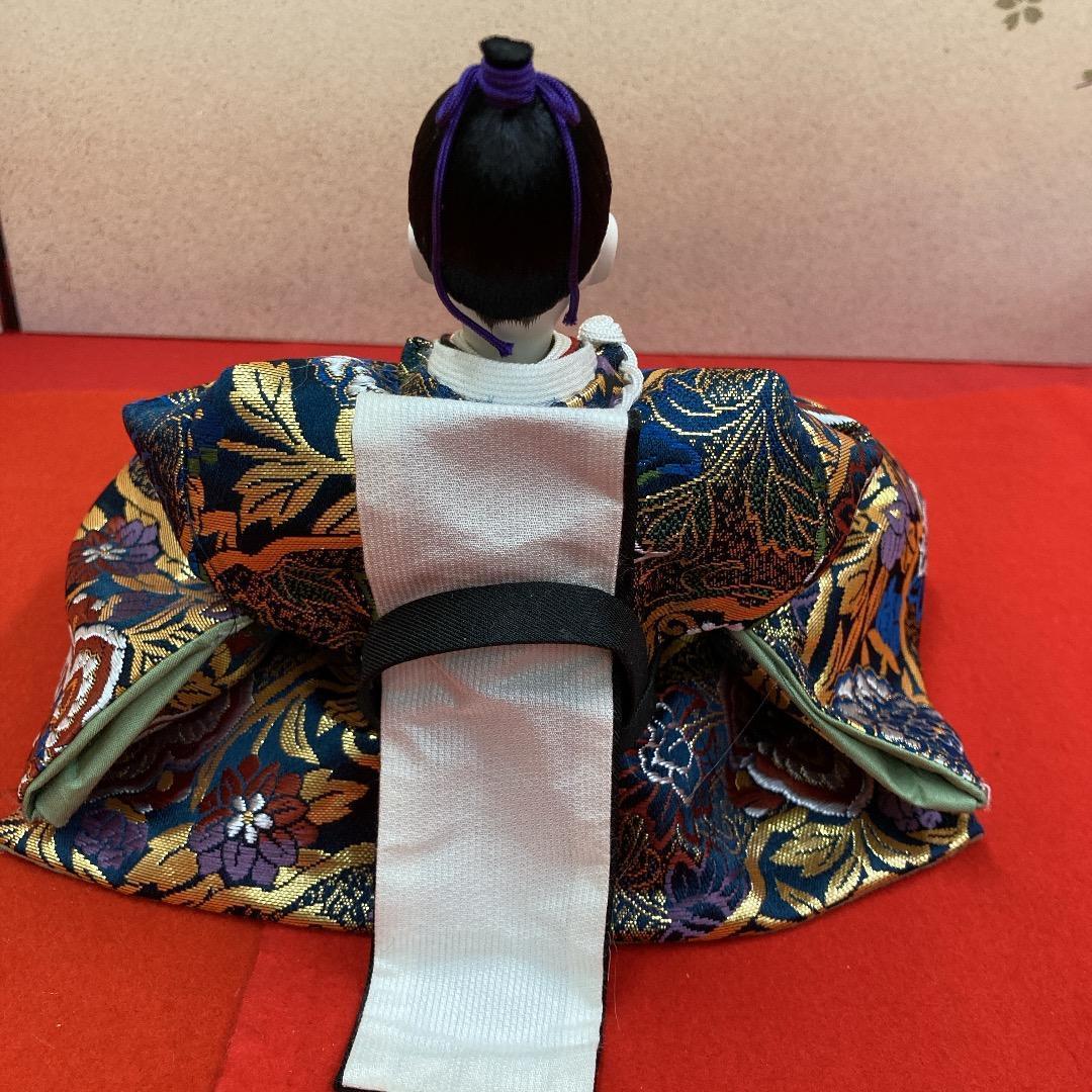 N7 　可愛いサイズの雛人形　人形のみ　西陣織金らん衣装　雛人形五人飾り