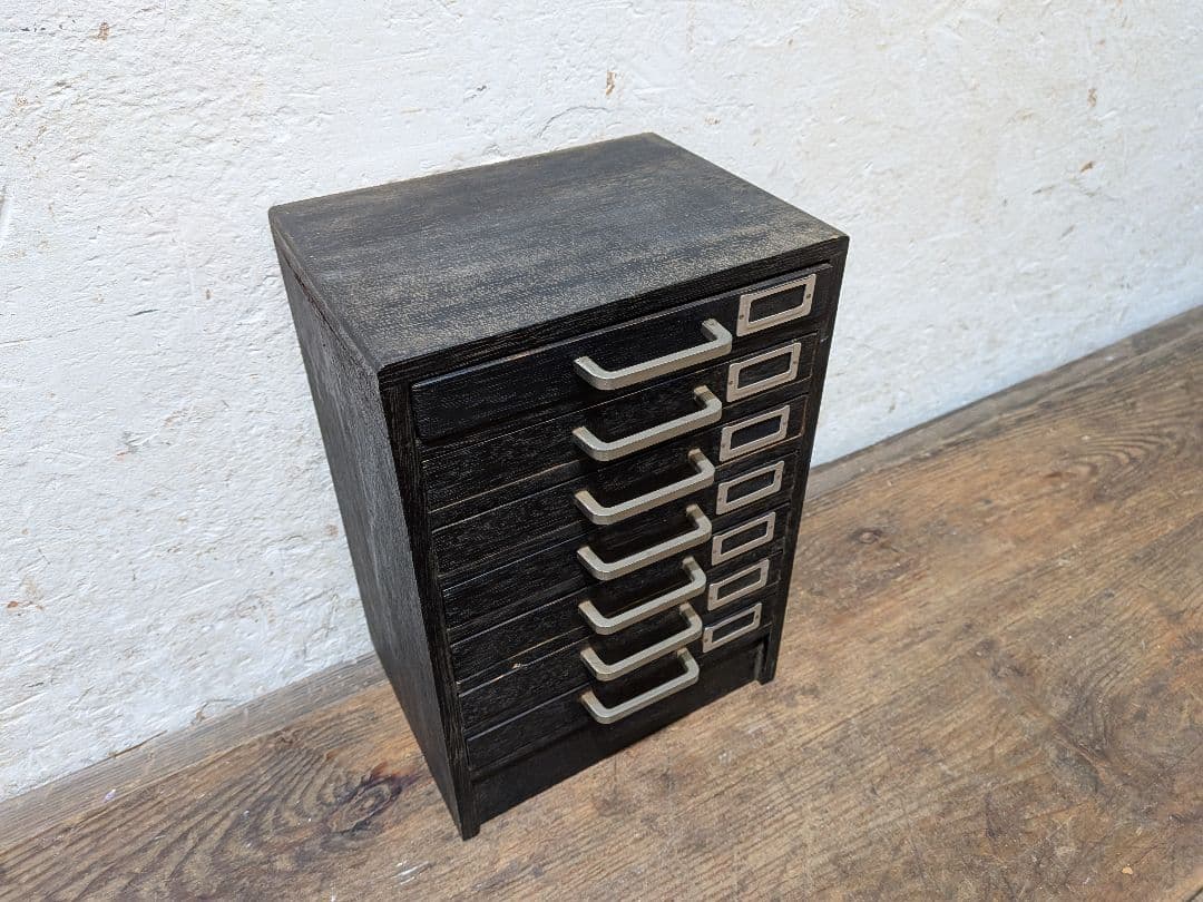 1113 ビンテージ　収納7杯　小引き出し　小物入れ　工業系　ケース　レトロ