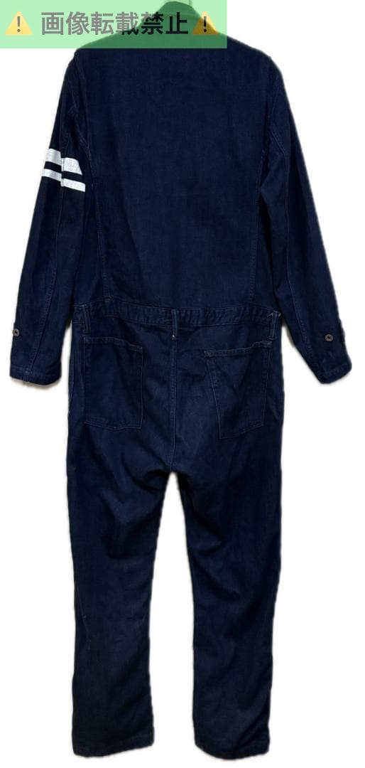 ＊桃太郎ジーンズ 出陣 濃紺 月桂樹ボタン つなぎ オールインワン 日本製 38