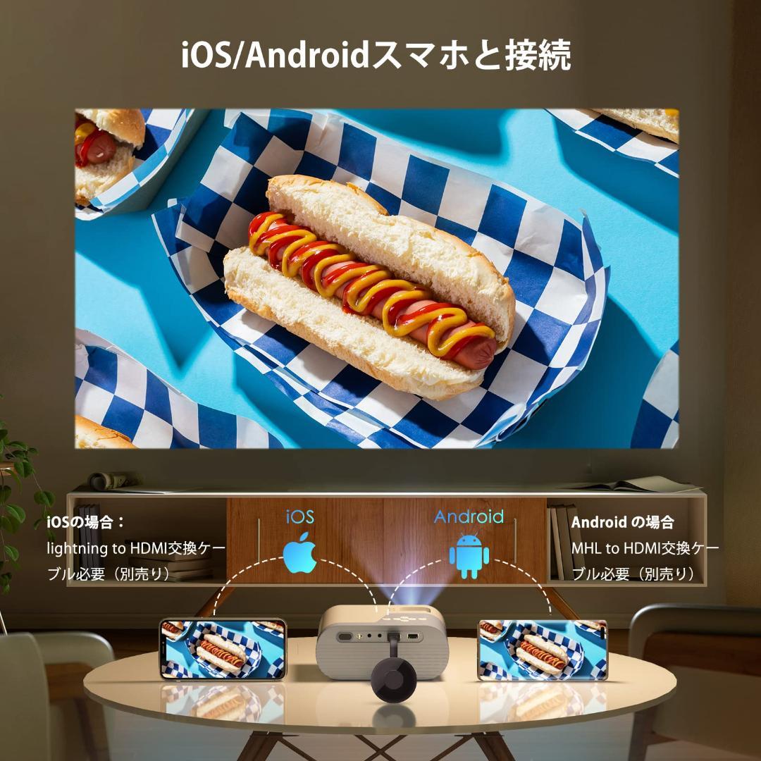 10000LM 明るさプラス 4K対応 小型 プロジェクター