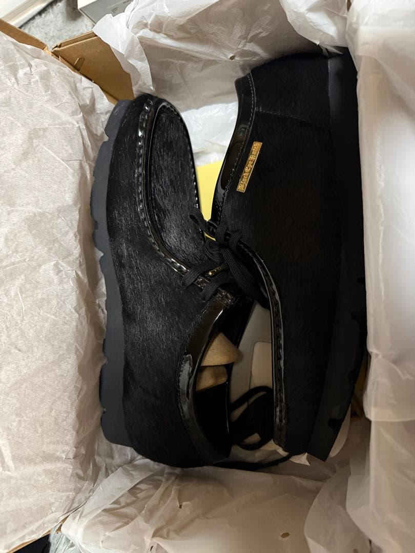 靴 Clarks Wallabee Black BLACK EYE PATCH