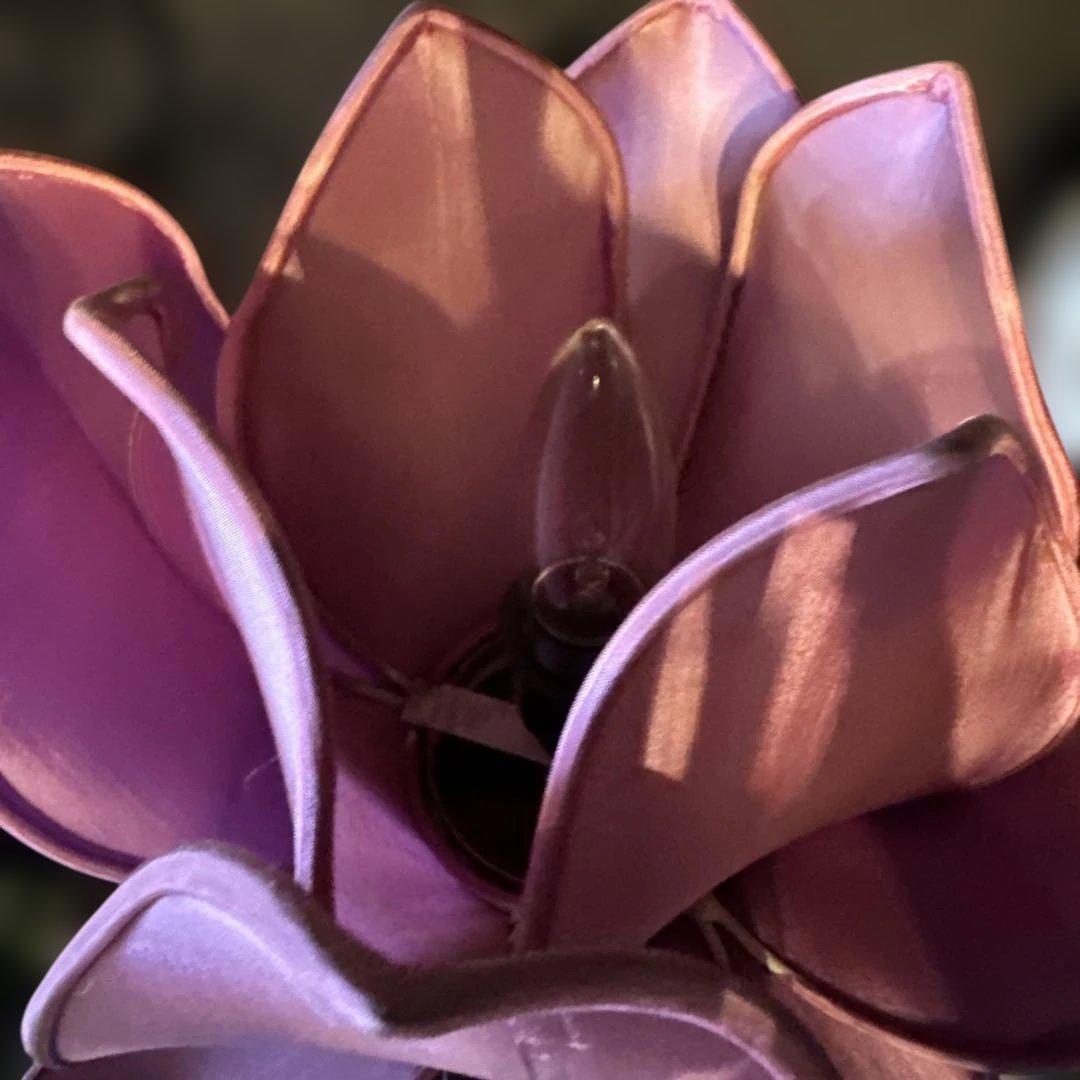 蓮の花デザイン フロアスタンド　白紫　2台セット