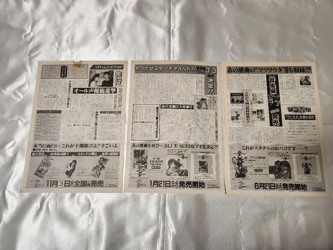 BLUE SEED　ブルーシード　VHS　ビデオテープ　おまけ付き　①