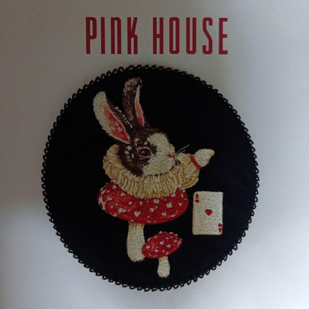 PINK HOUSE ウサギ刺繍ブローチとクリップ3点セットです❣セット