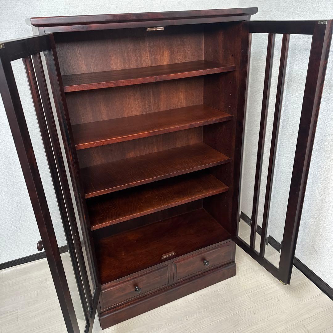 【展示品】北海道 はまなす民芸家具 飾り棚 本棚 書棚 ブックシェルフ i1※