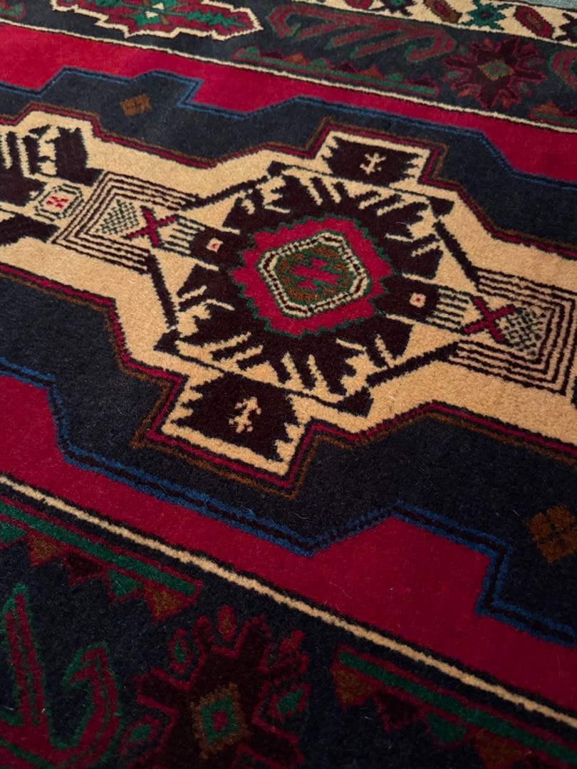 ラグ　大判　絨毯　カーペット　ウズベキスタン　ブハラ