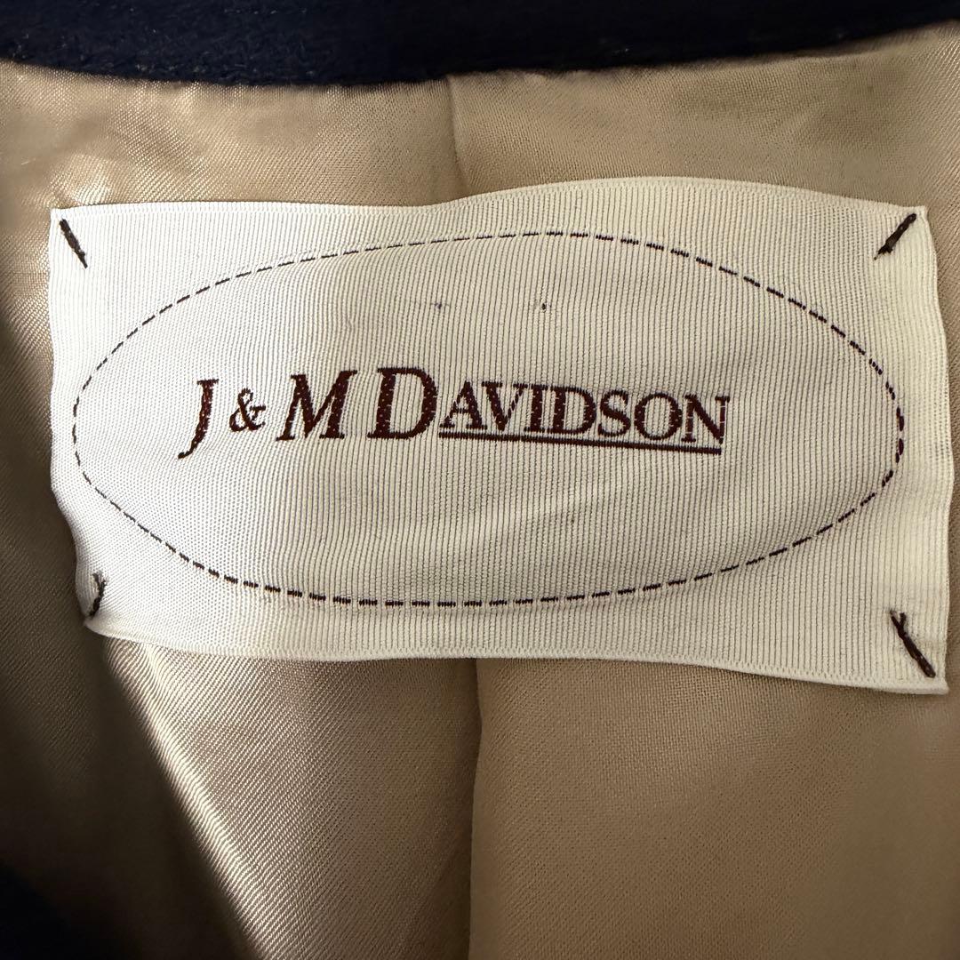 J&M DAVIDSON 金ボタン ウール 100% コート 濃紺