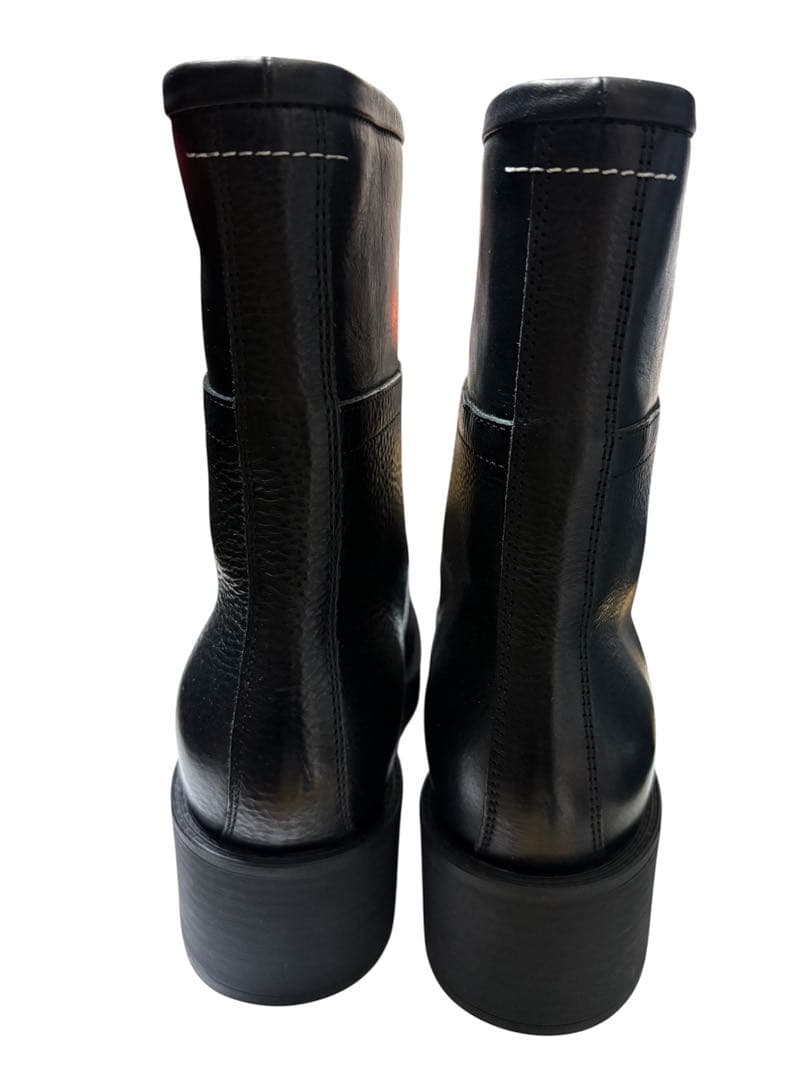 MM6 Maison Margiela バイカーレザーアンクルブーツ 41