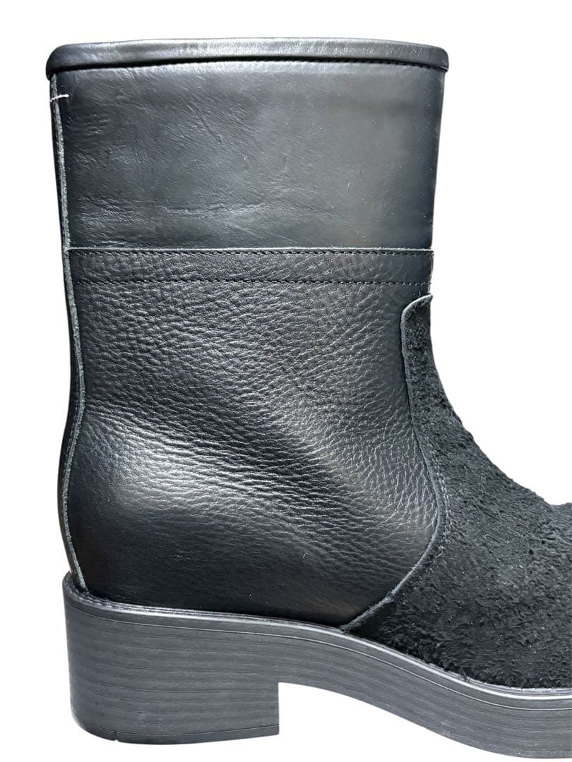 MM6 Maison Margiela バイカーレザーアンクルブーツ 41