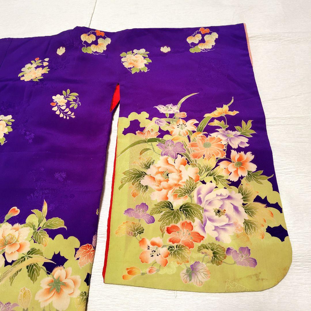 七五三　大正ロマン　アンティーク着物　縮緬