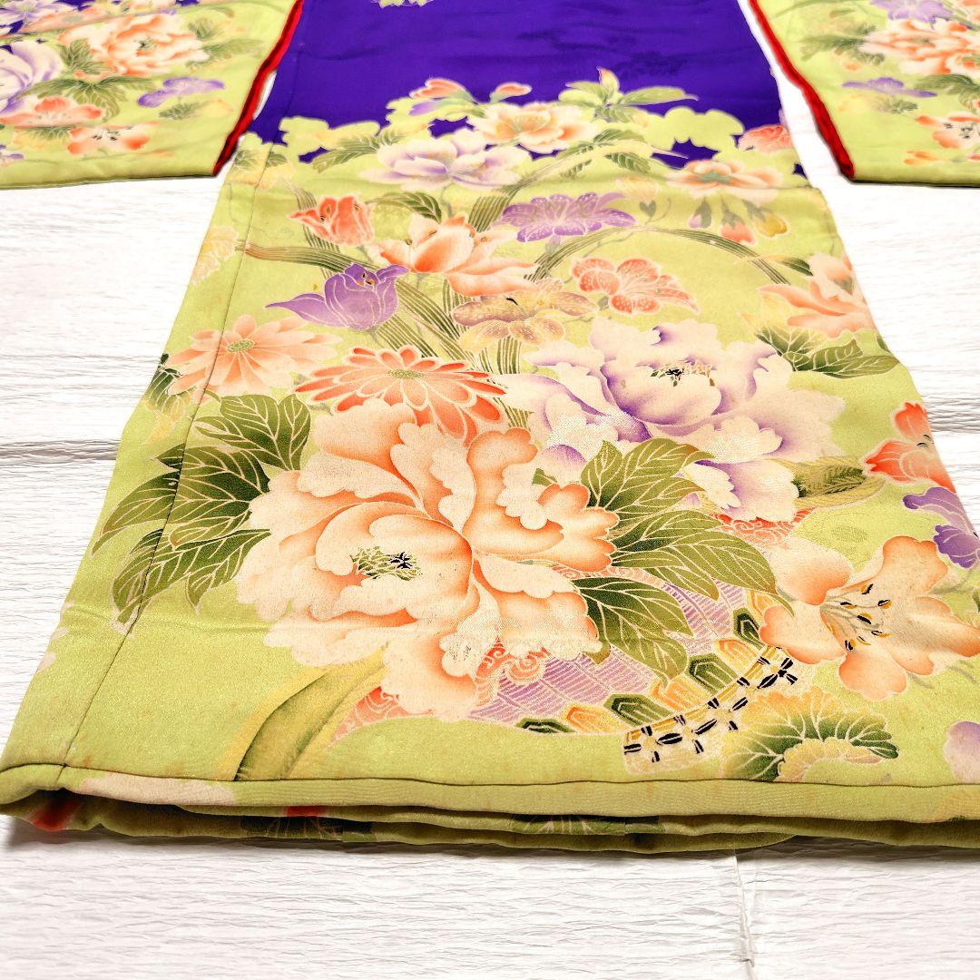 七五三　大正ロマン　アンティーク着物　縮緬