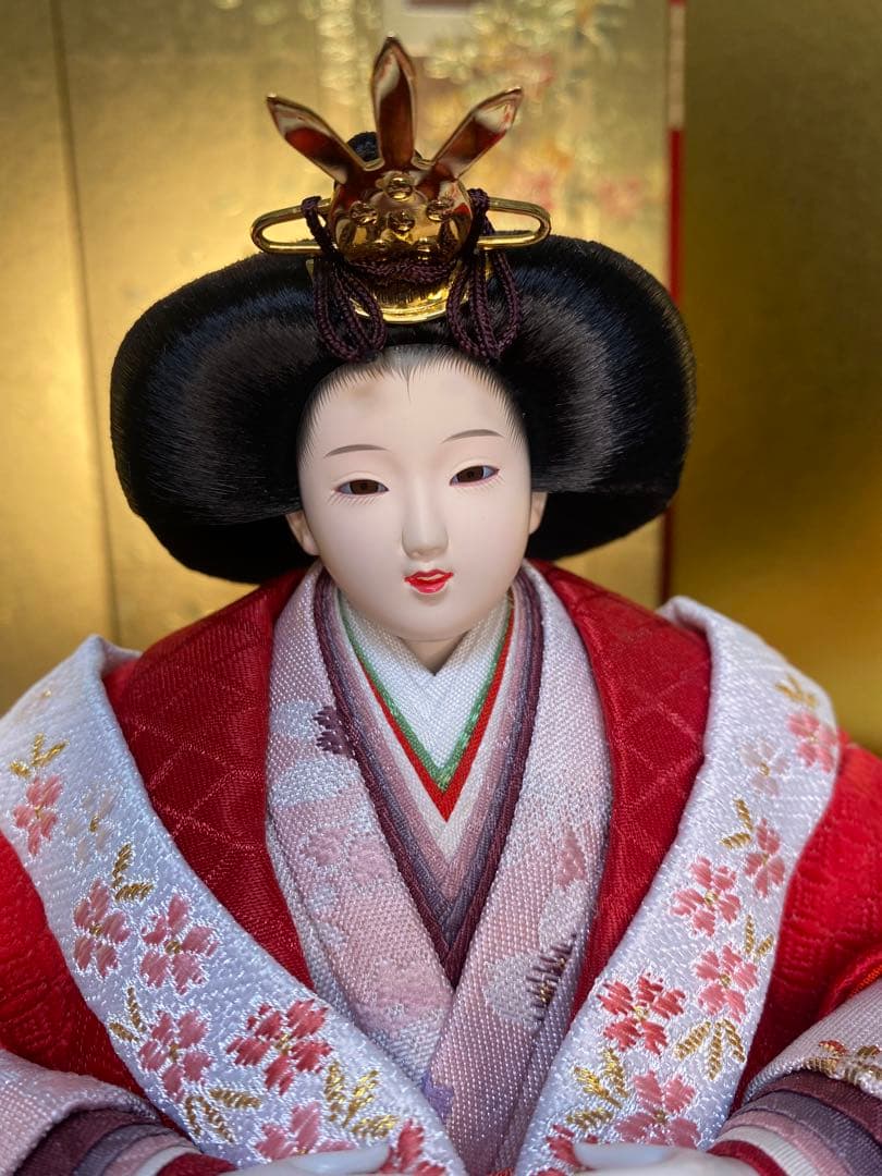 東京久月　雛人形　収納セット・東帯十二単姿・間口約５９×奥行約３４×高さ約５８㎝
