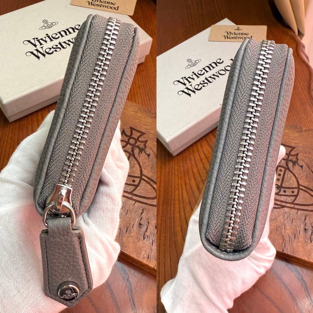 SALE/お箱付正規品Viviennewestwoodオーブ/グレー長財布